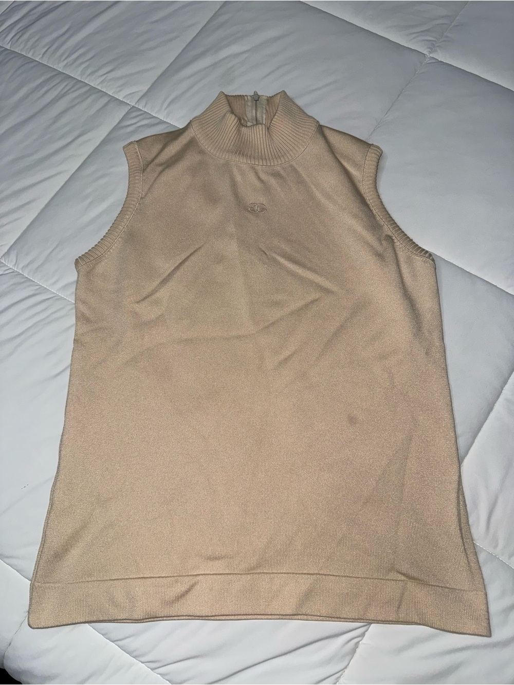 Givenchy Sleeveless Mock Neck Tank - Beige